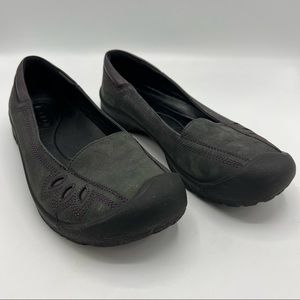 Keen Barika Gray Leather Slip-On Shoes - made in the USA 🇺🇸